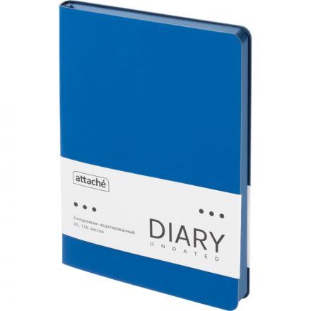 Ежедневник недатированный ATTACHE Soft touch А5,140х200мм,136л, синий