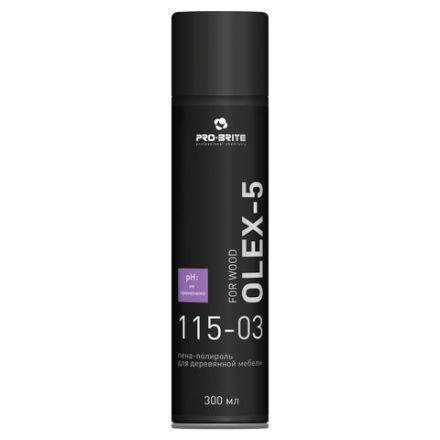 Полироль-пена для мебели 300 мл, PRO-BRITE OLEX-5 For Wood, очищает, придает блеск, аэрозоль, 115-03 Полироль-пена для мебели 300 мл, PRO-BRITE OLEX-5 For Wood, очищает, придает блеск, аэрозоль, 115-03