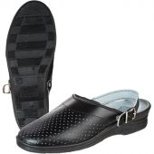 Сабо жен.нат.кожа цв.чёрный(р.38) (4-12-7)