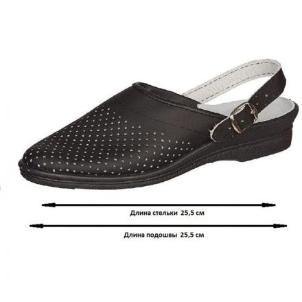 Сабо жен.нат.кожа цв.чёрный(р.38) (4-12-7) Сабо жен.нат.кожа цв.чёрный(р.38) (4-12-7)