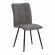 Стул обеденный Bari флок , серый/черный, 29, 46х55х89