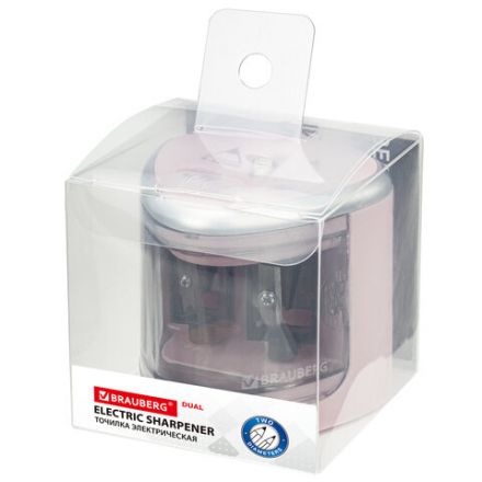 Точилка электрическая BRAUBERG DUAL (для 2 диаметров карандашей!), 4 батарейки АА, розовая, 270579 Точилка электрическая BRAUBERG DUAL (для 2 диаметров карандашей!), 4 батарейки АА, розовая, 270579