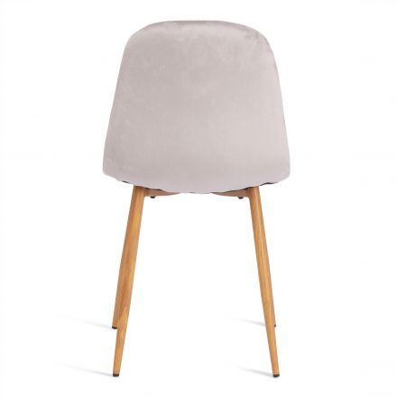 Стул Tetchair BREEZE (mod. 4724) вельвет/металл, 44 х 53 х 87 см, Light grey (светло-серый) HLR14 / натуральный