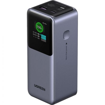 Внешний аккумулятор UGREEN PB721 (35524B)20000mAh 130W Fast Charging серый Внешний аккумулятор UGREEN PB721 (35524B)20000mAh 130W Fast Charging серый