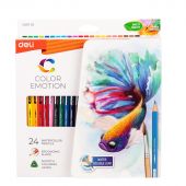 Карандаши акварельные Deli Color Emotion липа 24 цв/наб EC00720 Карандаши акварельные Deli Color Emotion липа 24 цв/наб EC00720