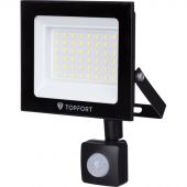 Прожектор светодиодный TOPFORT LED FL MS 50W 6500K 4250Л c датчик. движения Прожектор светодиодный TOPFORT LED FL MS 50W 6500K 4250Л c датчик. движения