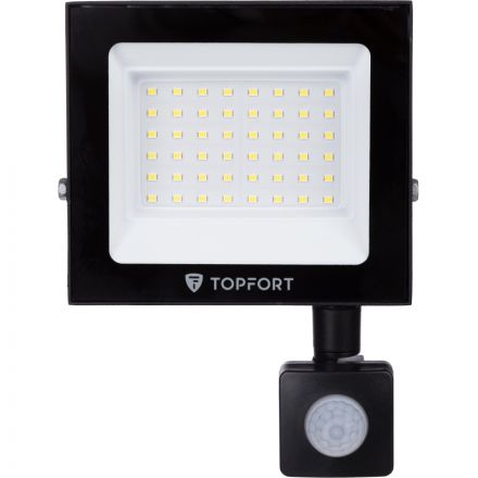 Прожектор светодиодный TOPFORT LED FL MS 50W 6500K 4250Л c датчик. движения Прожектор светодиодный TOPFORT LED FL MS 50W 6500K 4250Л c датчик. движения