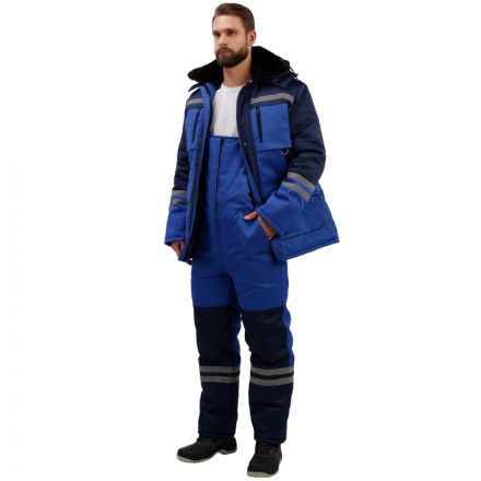 Костюм рабочий зимний з03-КПК вслк. с синим (р.48-50) 158-164 Костюм рабочий зимний з03-КПК вслк. с синим (р.48-50) 158-164