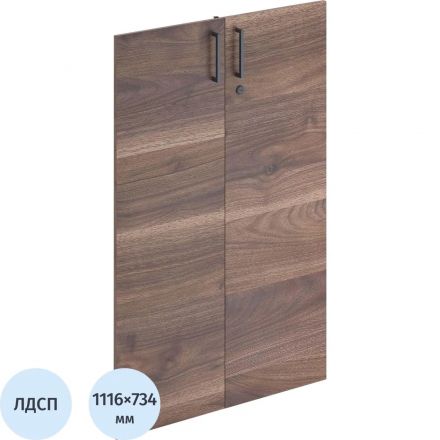 Двери IN FORMANT 129H102 734х16х1116 Орех Бакаут 2шт
