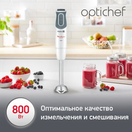 Блендер погружной MOULINEX DD642132, 800 Вт, 10 скоростей, 3 насадки, стакан, белый/серый, 7211002804 Блендер погружной MOULINEX DD642132, 800 Вт, 10 скоростей, 3 насадки, стакан, белый/серый, 7211002804