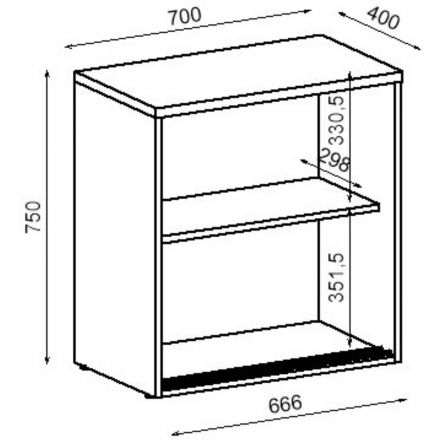 Шкаф-купе Avance с замком 6ШКЗ.010 700х400х750 Шамони светлый