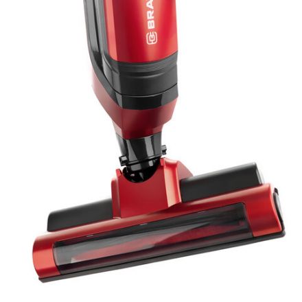 Пылесос вертикальный беспроводной BRAYER BR4264, потребляемая мощность 200 Вт, контейнер 0,5 л, красный