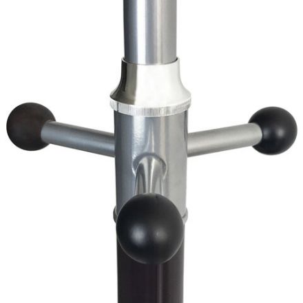 Вешалка-стойка BRABIX "CR-870" на мраморном диске, металл, 5+3 крючка, цвет коричневый, 606436