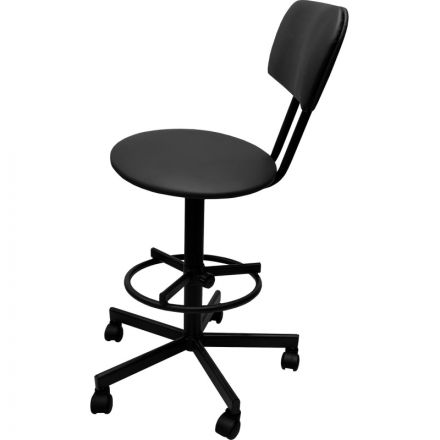 Стул лабораторный РС01.00.37/РС12 (РС37/12 сп.моб-201-01-01) к/з черн,к.чер