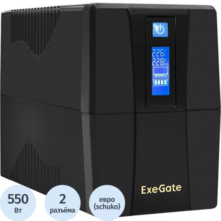 ИБП ExeGate Power Smart ULB-1000.LCD.AVR.2SH.RJ.USB (EX292792RUS) ИБП ExeGate Power Smart ULB-1000.LCD.AVR.2SH.RJ.USB (EX292792RUS)