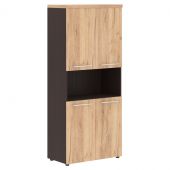 Шкаф с 2-мя комплектами глухих малых дверей и топом AHC 85.4 Дуб Бофорд/Венге Магия 850х456х1969 ALT Шкаф с 2-мя комплектами глухих малых дверей и топом AHC 85.4 Дуб Бофорд/Венге Магия 850х456х1969 ALT