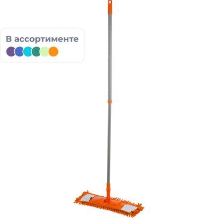 Швабра флаундер 40х10см с насадкой синель длина рукоятки 67-120см HD1027A Швабра флаундер 40х10см с насадкой синель длина рукоятки 67-120см HD1027A