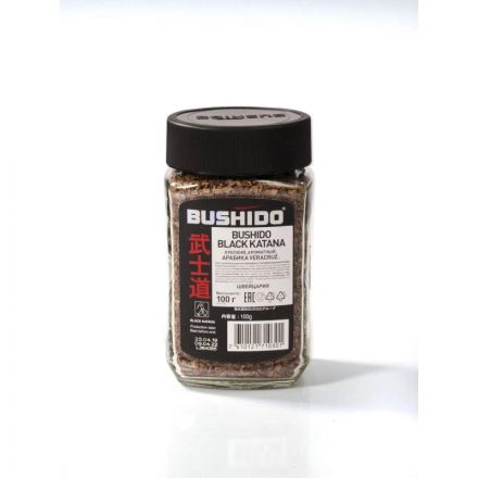Кофе Bushido Black Katana растворимый, сублим., 100г Кофе Bushido Black Katana растворимый, сублим., 100г
