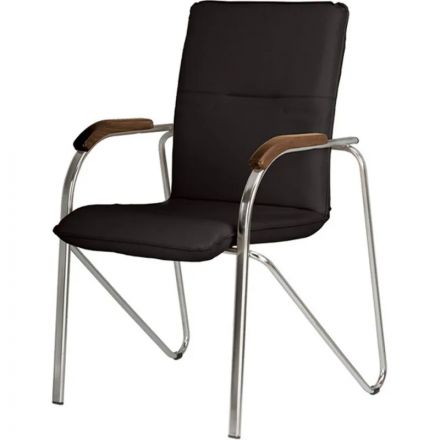 Конференц-кресло 0MX_UA_EChair SAMBA Chrome к/з черный/орех (V-4 1.031) Конференц-кресло 0MX_UA_EChair SAMBA Chrome к/з черный/орех (V-4 1.031)