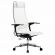 Кресло офисное МЕТТА "К-4-Т" хром, прочная сетка, сиденье и спинка регулируемые, белое