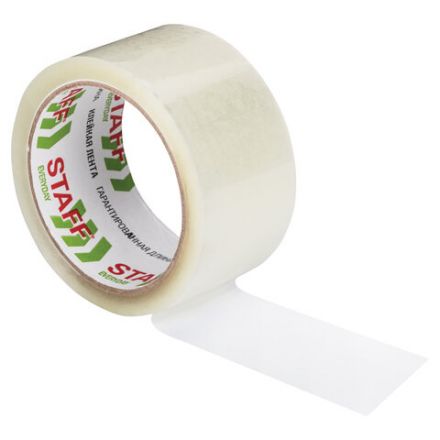Клейкая лента упаковочная 50 мм x 66 м, прозрачная, толщина 40 микрон, STAFF EVERYDAY, 440082 Клейкая лента упаковочная 50 мм x 66 м, прозрачная, толщина 40 микрон, STAFF EVERYDAY, 440082