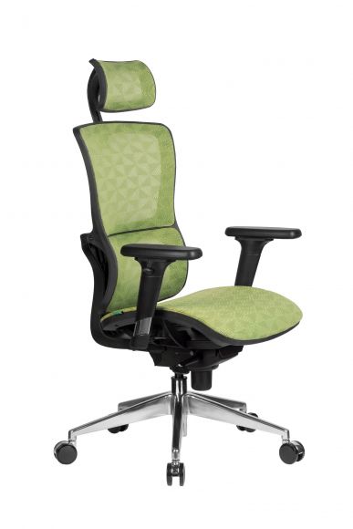 Кресло RCH A8 Чёрный пластик/Зелёная сетка