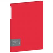 Папка на 4 кольцах Berlingo "Soft Touch", 24мм, 700мкм, красная, D-кольца, с внутр. карманом Папка на 4 кольцах Berlingo "Soft Touch", 24мм, 700мкм, красная, D-кольца, с внутр. карманом