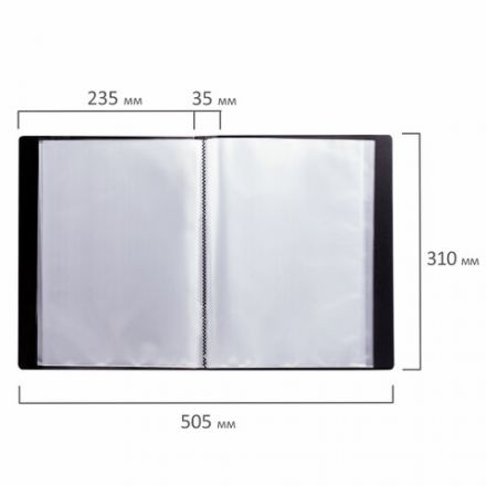 Папка 60 вкладышей BRAUBERG "Office", черная, 0,6 мм, 222637 Папка 60 вкладышей BRAUBERG "Office", черная, 0,6 мм, 222637