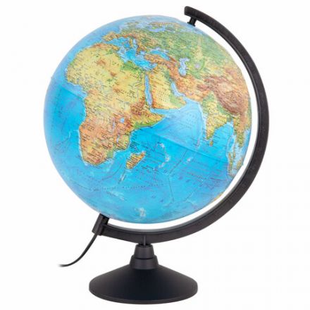 Глобус физический / политический Globen "Классик", 32 см, с подсветкой, рельефный, К013200223 Глобус физический / политический Globen "Классик", 32 см, с подсветкой, рельефный, К013200223