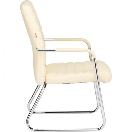 Конференц-кресло BN_TQ_Echair-806 VPU кожзам бежевый, хром