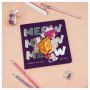 Записная книжка 170*170мм 40л. на скрепке MESHU "Meow", soft-touch ламинация, тиснение фольгой, блок без линовки, 80г/м2 Записная книжка 170*170мм 40л. на скрепке MESHU "Meow", soft-touch ламинация, тиснение фольгой, блок без линовки, 80г/м2