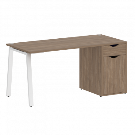 Home Office Стол письменный VR.SP-3-158.1.A Дуб аризона/Белый металл 1580*720*750 Home Office Стол письменный VR.SP-3-158.1.A Дуб аризона/Белый металл 1580*720*750