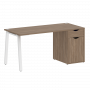 Home Office Стол письменный VR.SP-3-158.1.A Дуб аризона/Белый металл 1580*720*750