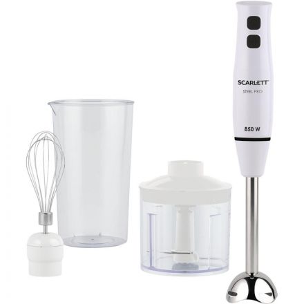 Блендер SCARLETT SC-HB42F06, погружной, 850Вт, белый Блендер SCARLETT SC-HB42F06, погружной, 850Вт, белый