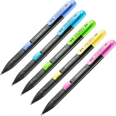 Карандаш механический M&G 2мм 6 гриф./туба в наб., в асс блистер HAMP0173 Карандаш механический M&G 2мм 6 гриф./туба в наб., в асс блистер HAMP0173