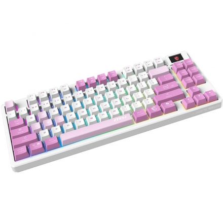 Клавиатура MSI Forge GK600 механич. бел/фиол USB беспр. BT/Radio Multimedia
