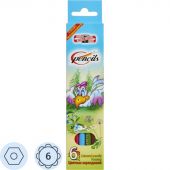 Карандаши цветные KOH-I-NOOR ПТИЦЫ 6 цв. шестигр, 3551/6 2 KS Карандаши цветные KOH-I-NOOR ПТИЦЫ 6 цв. шестигр, 3551/6 2 KS