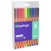 Набор капиллярных ручек Berlingo "Rapido" 10цв., 0,4мм, трехгран., европодвес Набор капиллярных ручек Berlingo "Rapido" 10цв., 0,4мм, трехгран., европодвес