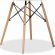 Стол обеденный BRABIX "Eames T-01", круглый диаметр 80 см, опоры дерево, пластик белый, 532633