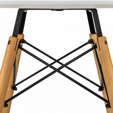 Стол обеденный BRABIX "Eames T-01", круглый, диаметр 80 см, опоры дерево, белый, 532633 Стол обеденный BRABIX "Eames T-01", круглый, диаметр 80 см, опоры дерево, белый, 532633