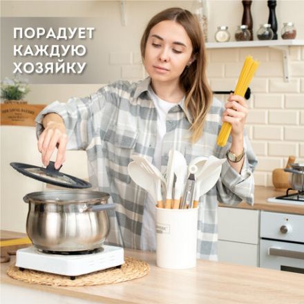 Набор силиконовых кухонных принадлежностей с деревянными ручками 12 в 1, молочный, DASWERK (ДАСВЕРК), 608193 Набор силиконовых кухонных принадлежностей с деревянными ручками 12 в 1, молочный, DASWERK (ДАСВЕРК), 608193