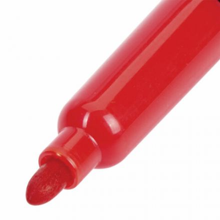 Маркер перманентный двусторонний BRAUBERG, КРАСНЫЙ, круглый наконечник 2/4 мм, 150838 Маркер перманентный двусторонний BRAUBERG, КРАСНЫЙ, круглый наконечник 2/4 мм, 150838