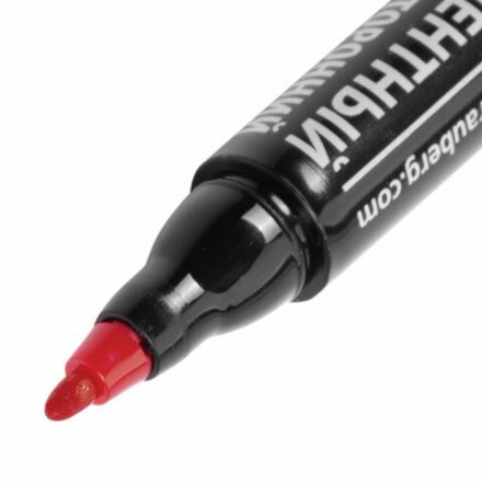 Маркер перманентный двусторонний BRAUBERG, КРАСНЫЙ, круглый наконечник 2/4 мм, 150838 Маркер перманентный двусторонний BRAUBERG, КРАСНЫЙ, круглый наконечник 2/4 мм, 150838