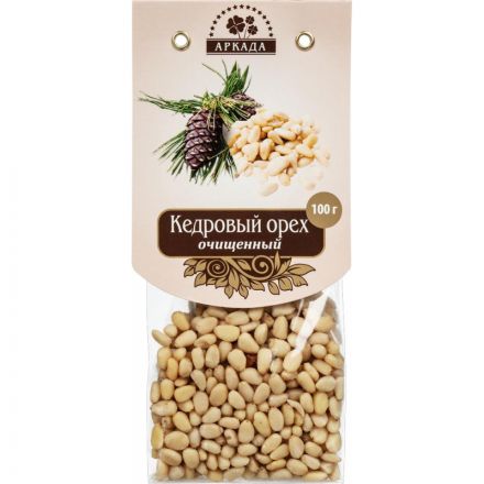 Кедровый орех Аркада очищенный, 100г