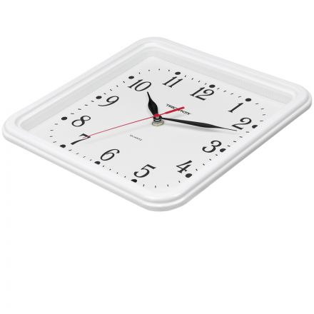Часы настенные ход плавный, Troyka 81810835, квадратные, 29*29*3,5, белая рамка Часы настенные ход плавный, Troyka 81810835, квадратные, 29*29*3,5, белая рамка