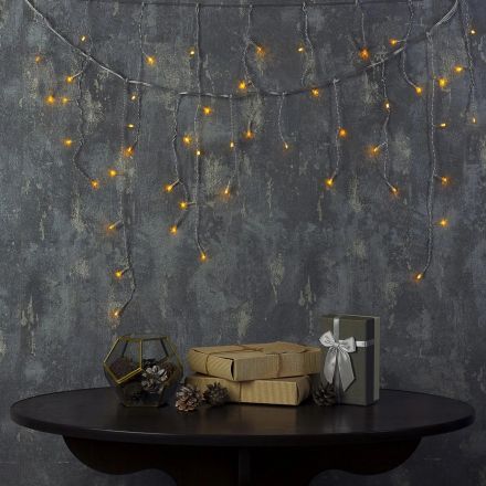 Гирлянда светодиодная Бахрома 1.8 х 0.5 м , IP20, 48 LED,желт,8реж, 3556833