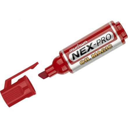 Маркер перманентный пром. MunHwa 'Nex-Pro Oil Magic' красный, скошенный,7мм