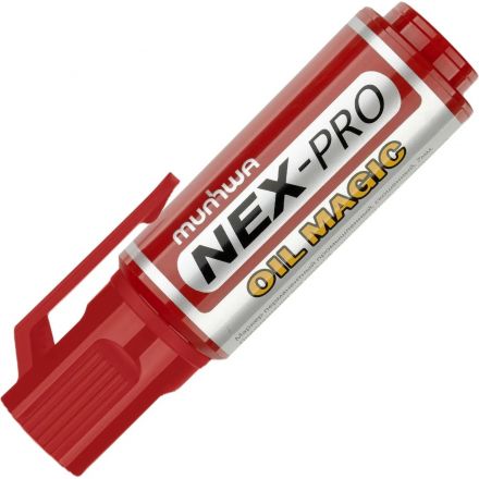 Маркер перманентный пром. MunHwa 'Nex-Pro Oil Magic' красный, скошенный,7мм