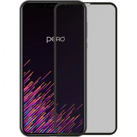 Защитное стекло PERO Full Glue Privacy для iPhone 16 Pro, черное Защитное стекло PERO Full Glue Privacy для iPhone 16 Pro, черное