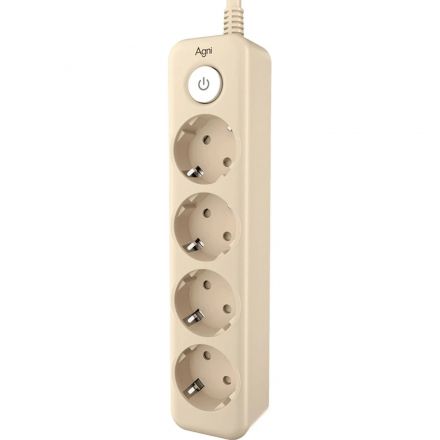 Сетевой фильтр AGNI 4/3м,слоновая кость(TP-FD4E-3m-ivory)